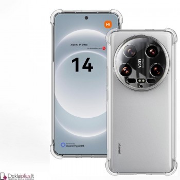 Silikoninis-Anti shock dėklas - permatomas 1.5 mm. (Xiaomi 14 Ultra) Silikoninis-Anti shock dėklas - permatomas 1.5 mm. (Xiaomi 14 Ultra)